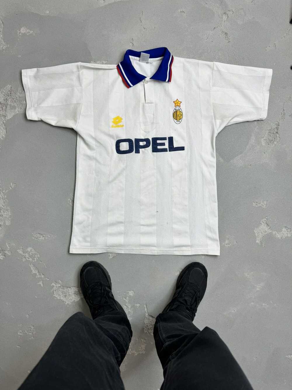 Lotto × Soccer Jersey × Vintage 1Vintage AC Milan… - image 1