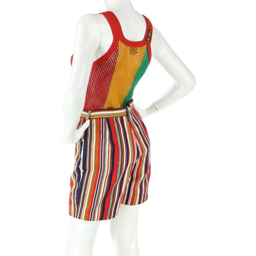 Vintage Vintage Striped Denim Shorts High Waist - image 2