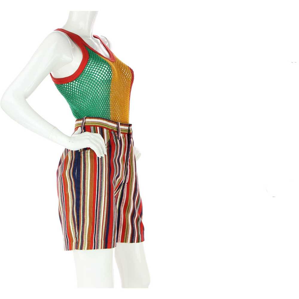 Vintage Vintage Striped Denim Shorts High Waist - image 3