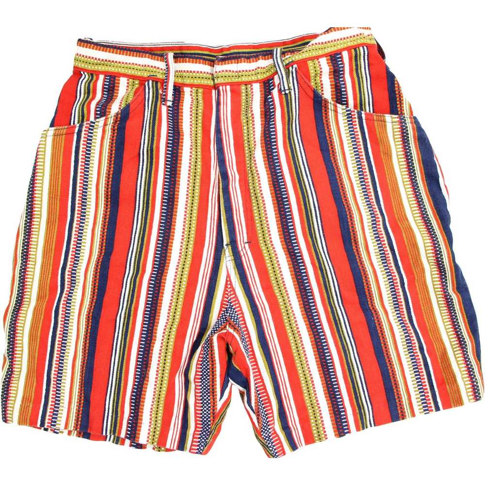 Vintage Vintage Striped Denim Shorts High Waist - image 6