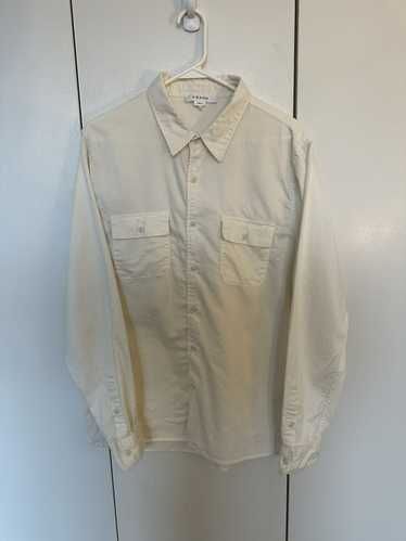 Frame White Double Pocket Button-Up Shirt