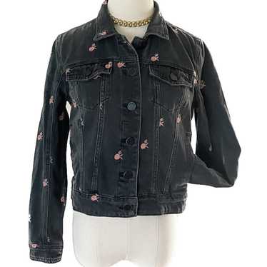 Blank Nyc BLANK NYC floral embroidered black denim