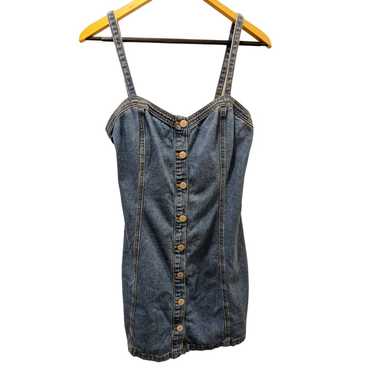 Pacsun Y2K Denim Jean Dress Fitted 90s Cotton
