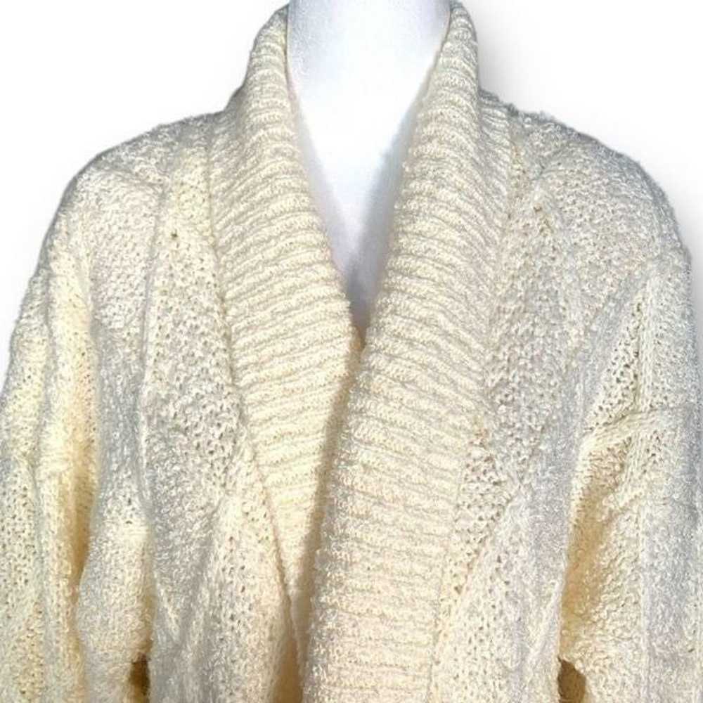 Vintage Robinsons Cardigan Sweater Long Line Crea… - image 3