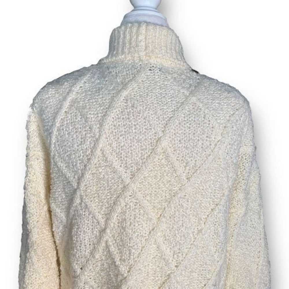 Vintage Robinsons Cardigan Sweater Long Line Crea… - image 4