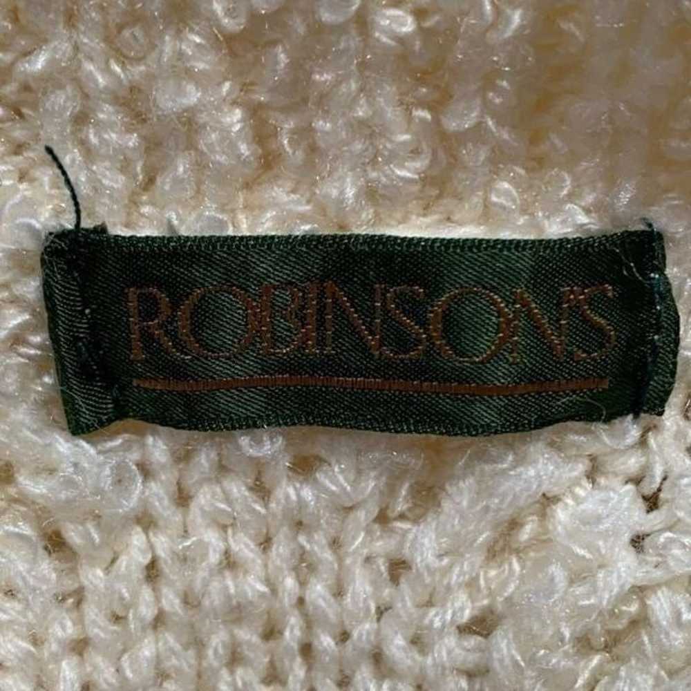 Vintage Robinsons Cardigan Sweater Long Line Crea… - image 7