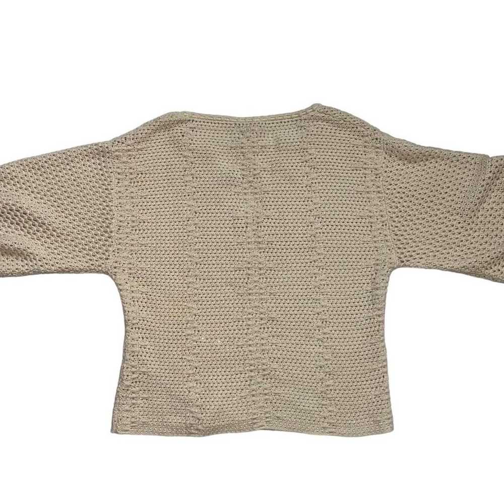 open knit crochet sweater - image 5