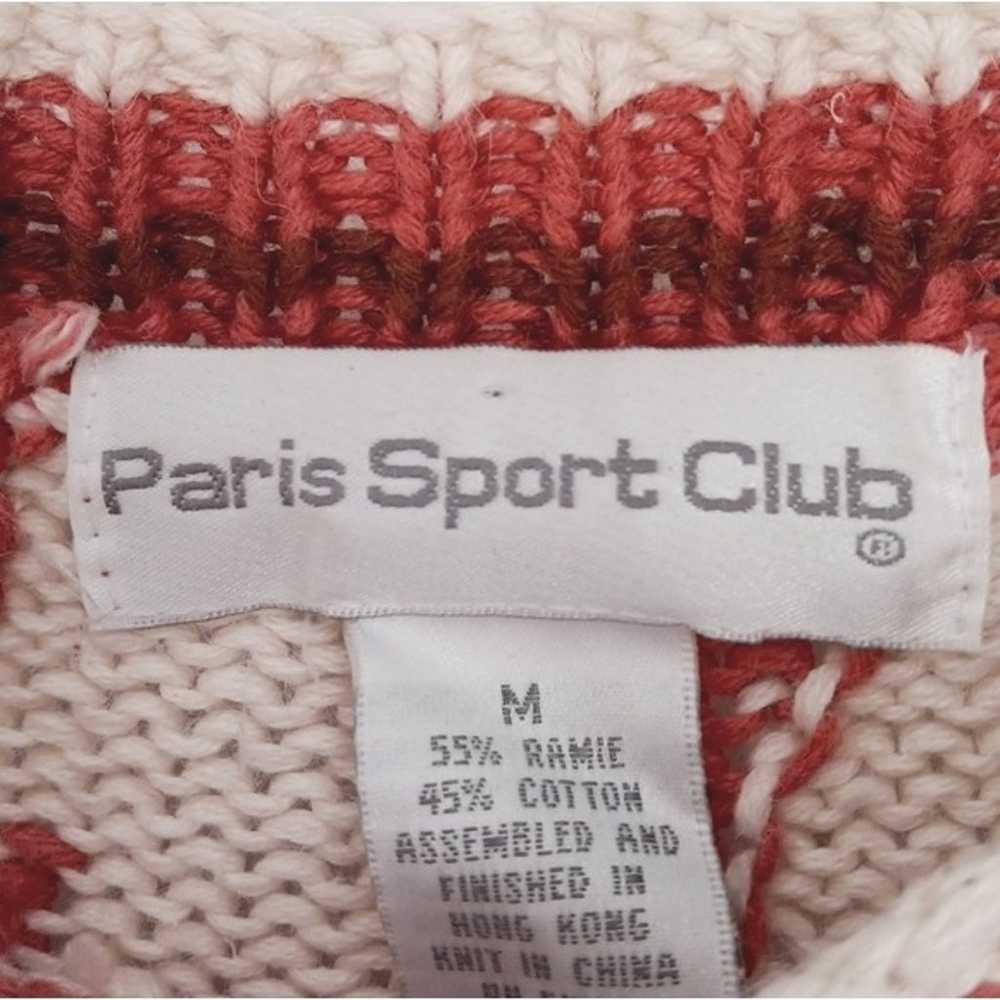VINTAGE Paris Sport Club Dusky Rose Pink Hand Kni… - image 2
