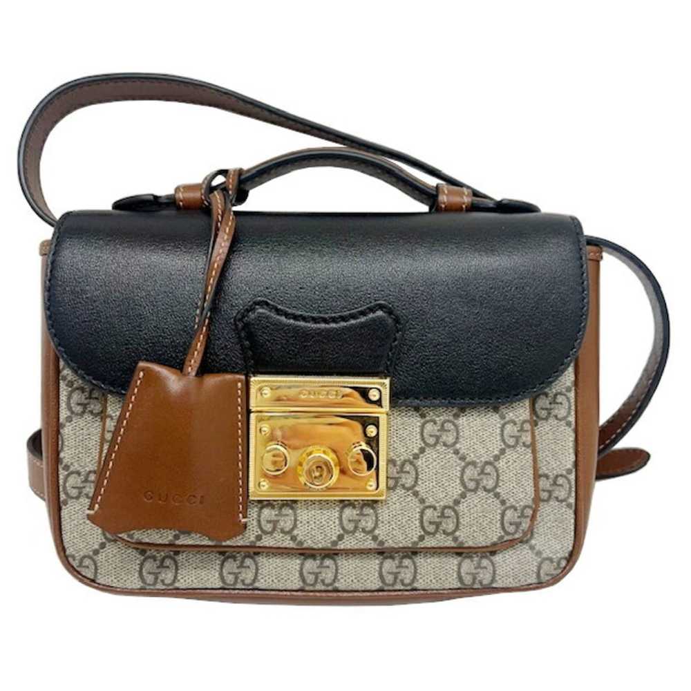 Gucci GUCCI GG Supreme Padlock Shoulder Bag 65848… - image 1