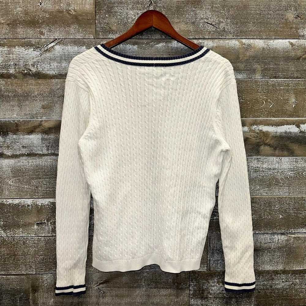 Vintage White Sailing Cardigan Sweater Long Sleev… - image 5