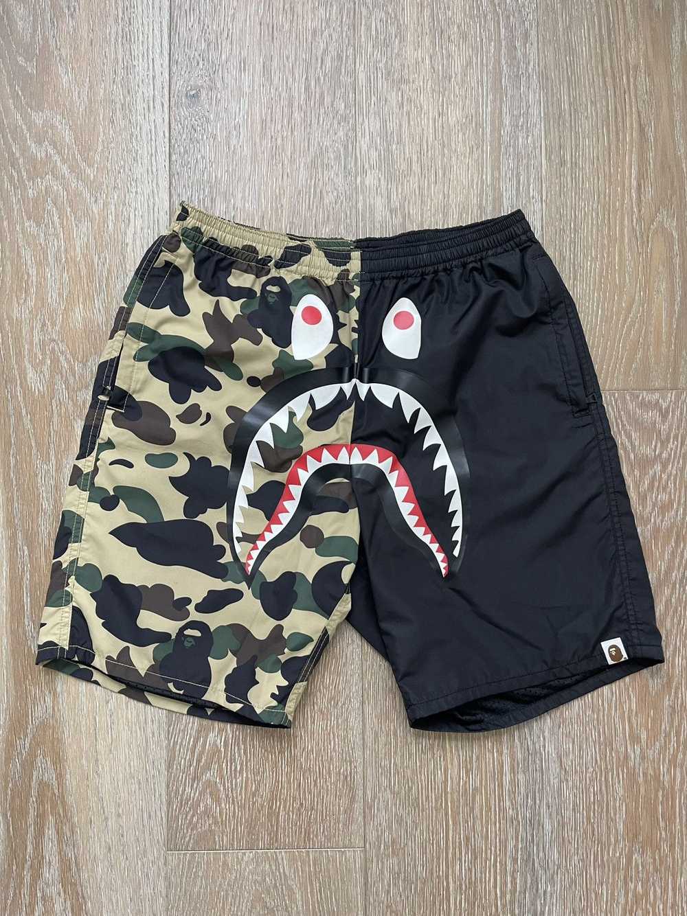 Bape 1st Camo Shark Beach Shorts - image 1