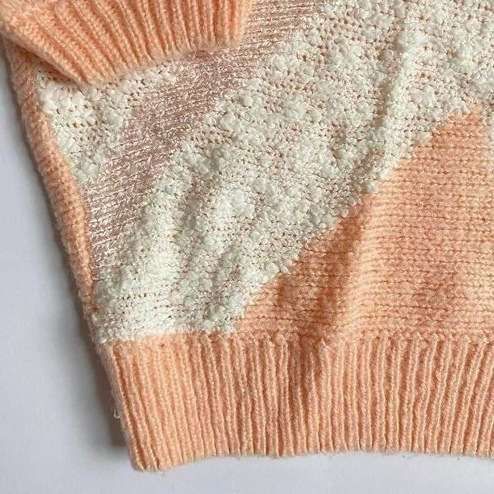Vintage peach knit sweater top - image 4