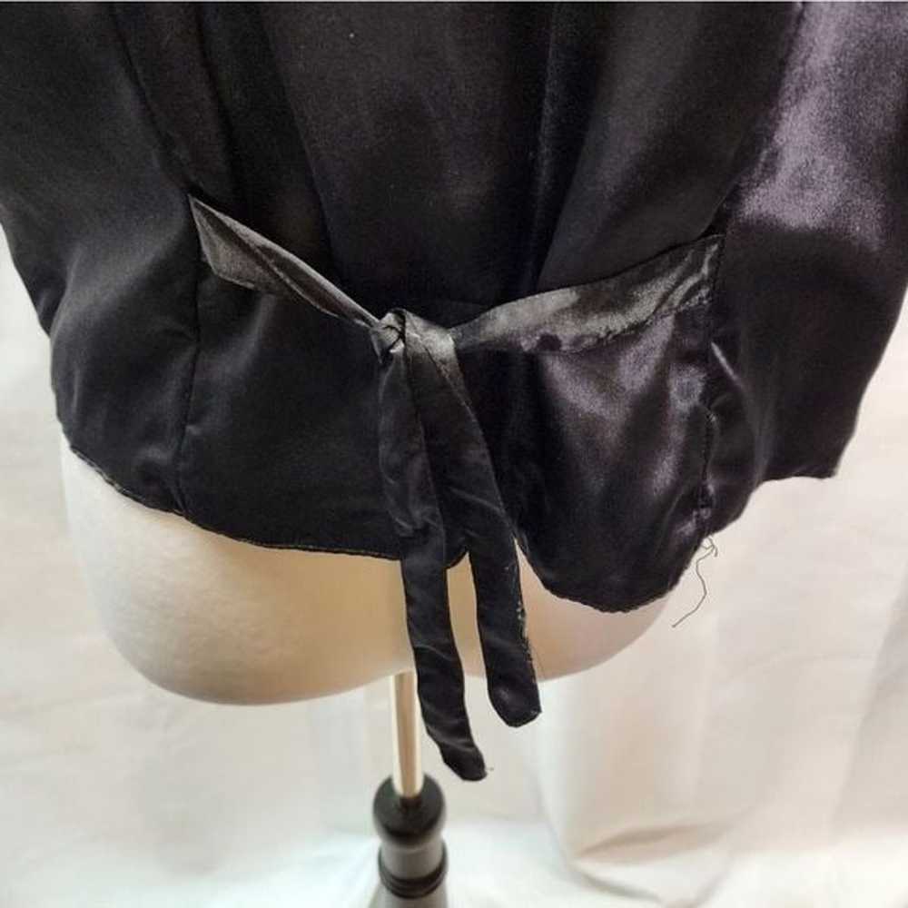 Modi Denim Vintage Sequin Applique Button Front V… - image 5