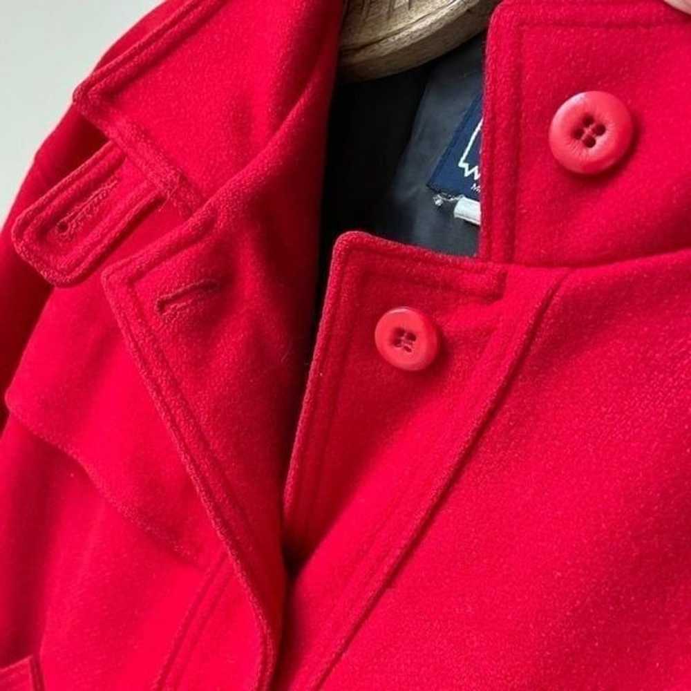 Vintage Woolrich Woman Red Wool Coat Lined M - image 3