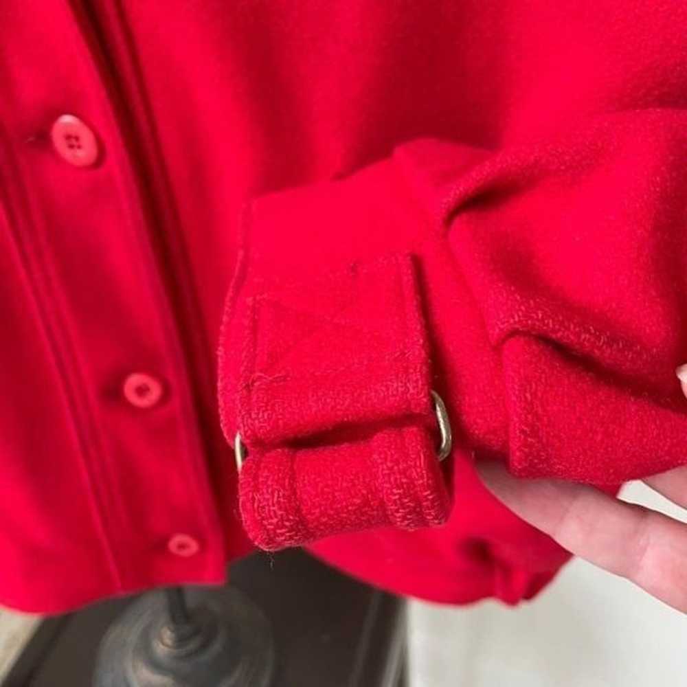 Vintage Woolrich Woman Red Wool Coat Lined M - image 6