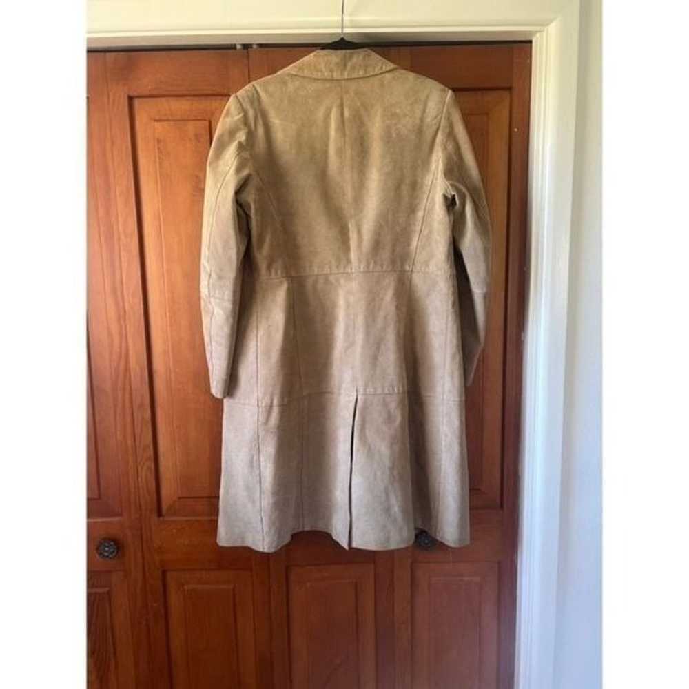 Vintage Clio Suede Leather Duster Long Coat Jacke… - image 2