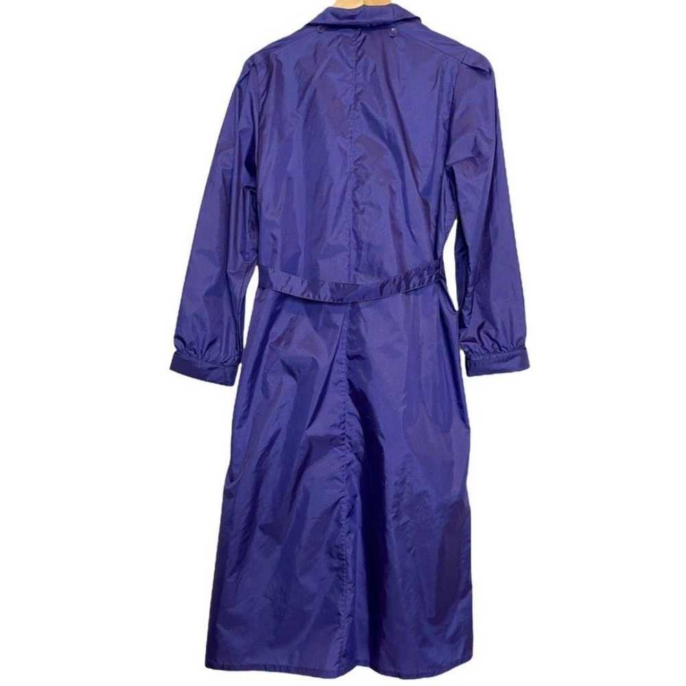 Vintage Long Bright Purple Raincoat Spring Outdoo… - image 2