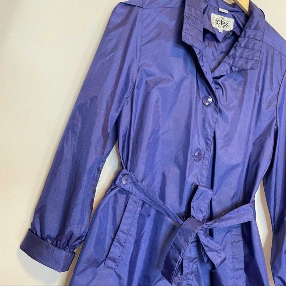 Vintage Long Bright Purple Raincoat Spring Outdoo… - image 6