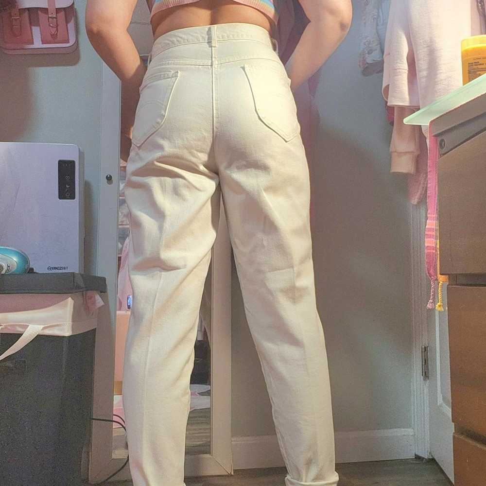vintage cream high waisted jeans - image 2