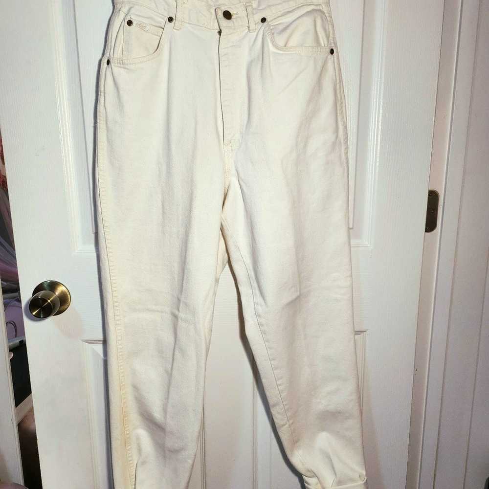 vintage cream high waisted jeans - image 3