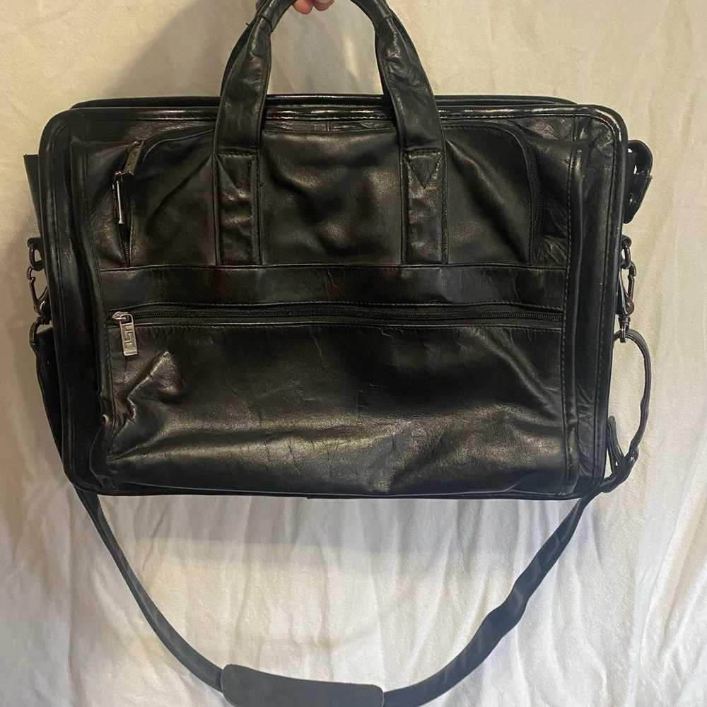USL: vintage leather soft briefcase - image 1