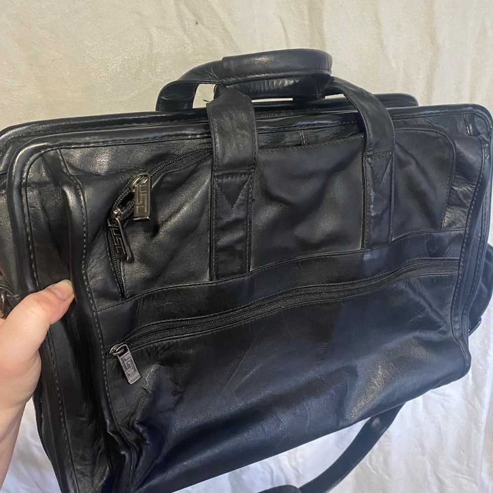 USL: vintage leather soft briefcase - image 3
