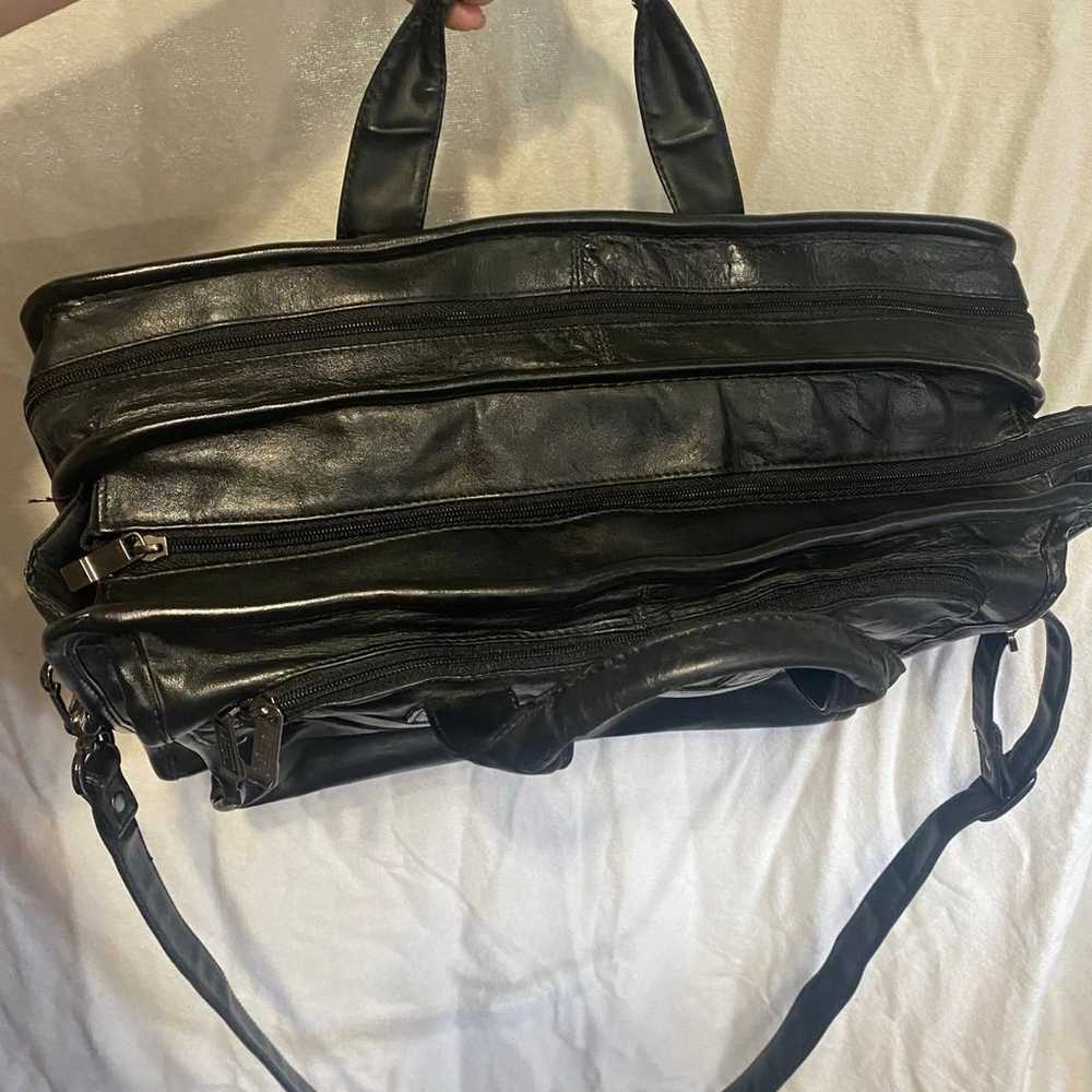 USL: vintage leather soft briefcase - image 4