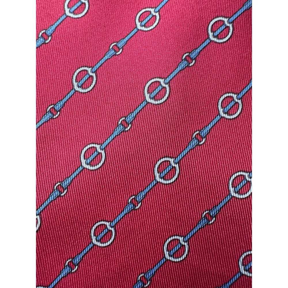 HERMÈS Vintage Red and Blue Chain Link Stirrups S… - image 5