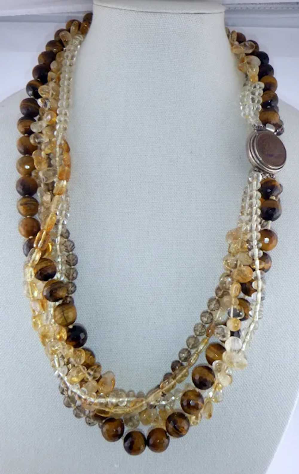 Multi Color Natural Gemstone Necklace & Emperor G… - image 6