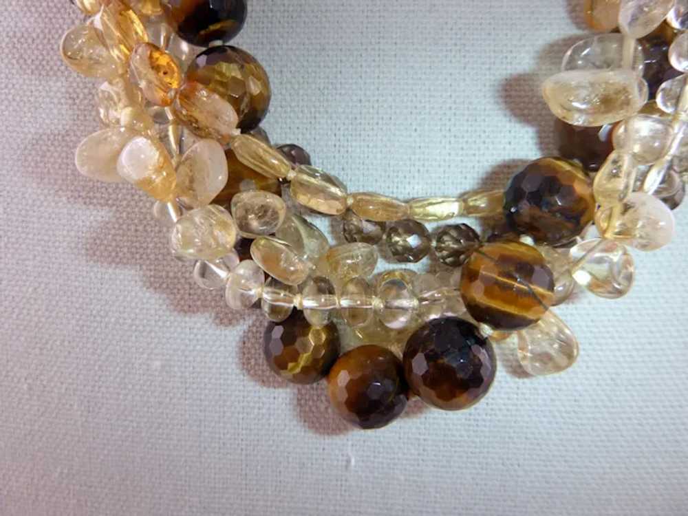 Multi Color Natural Gemstone Necklace & Emperor G… - image 8