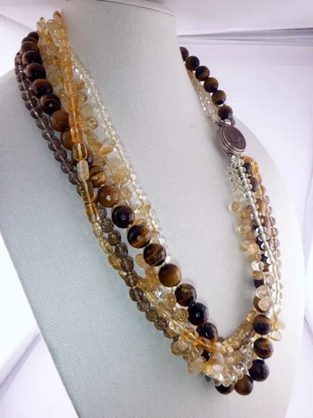 Multi Color Natural Gemstone Necklace & Emperor G… - image 9