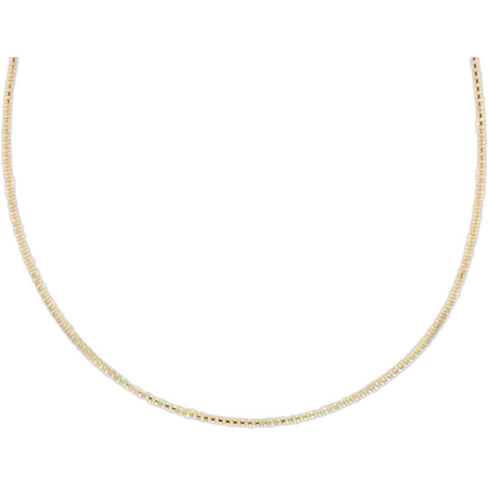 Yellow Gold Diamond Cut Cocoon Chain Necklace 15 … - image 1