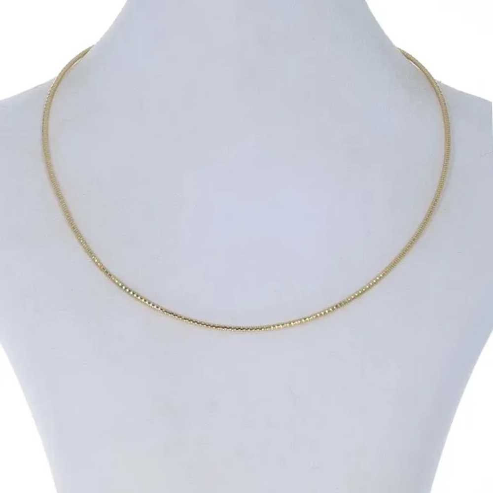 Yellow Gold Diamond Cut Cocoon Chain Necklace 15 … - image 2