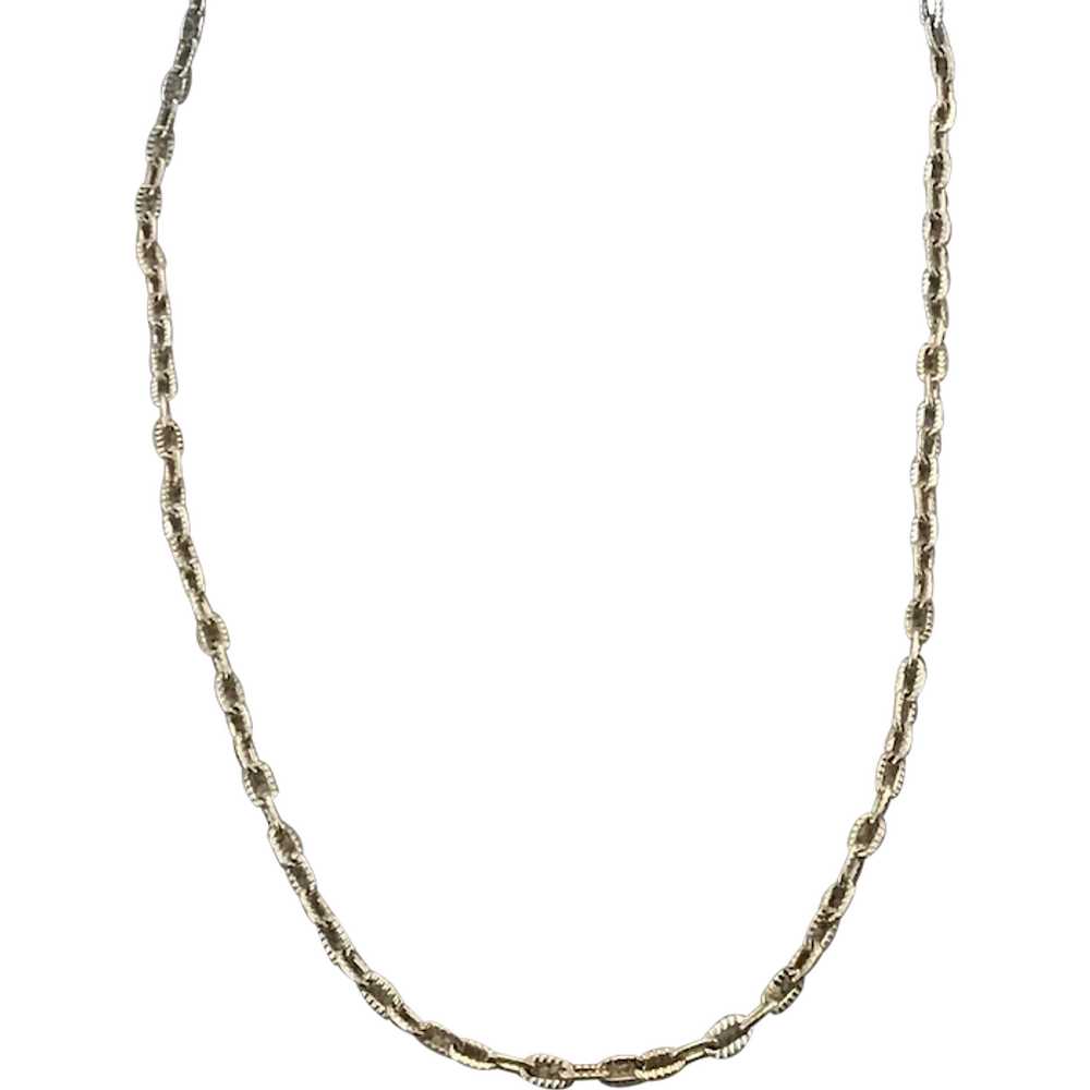 12K Gold Filled Fancy Link Chain Necklace - image 1