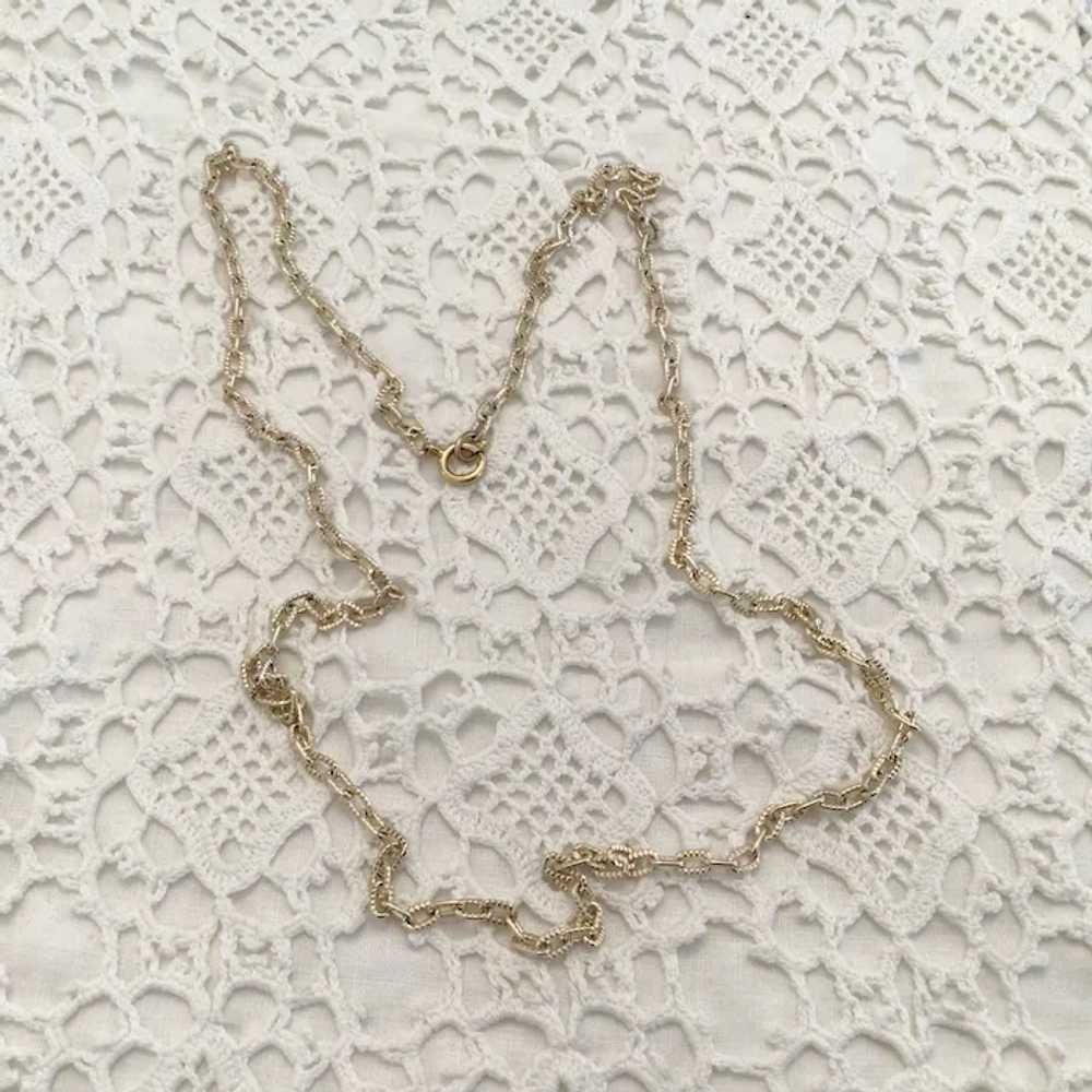 12K Gold Filled Fancy Link Chain Necklace - image 3