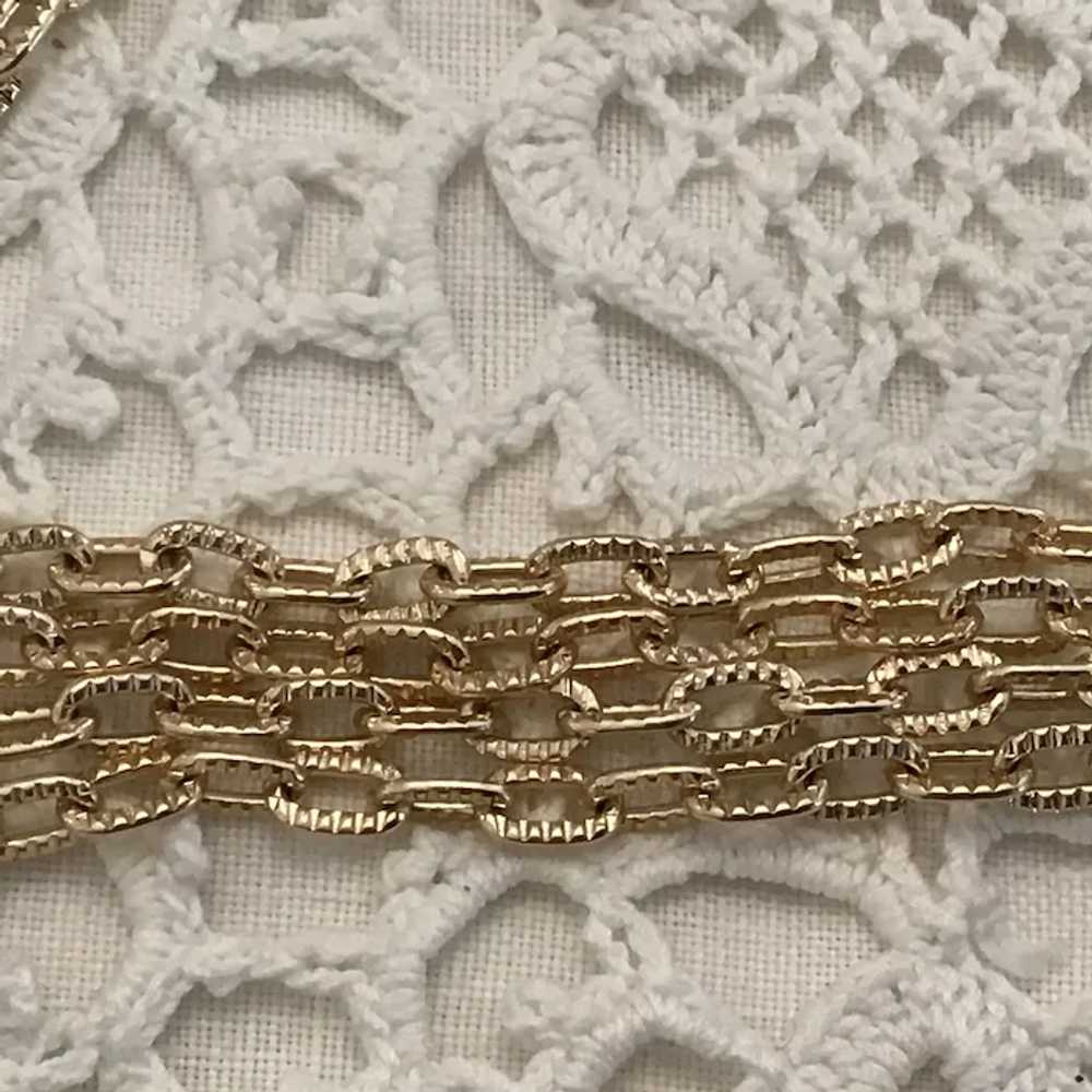 12K Gold Filled Fancy Link Chain Necklace - image 4