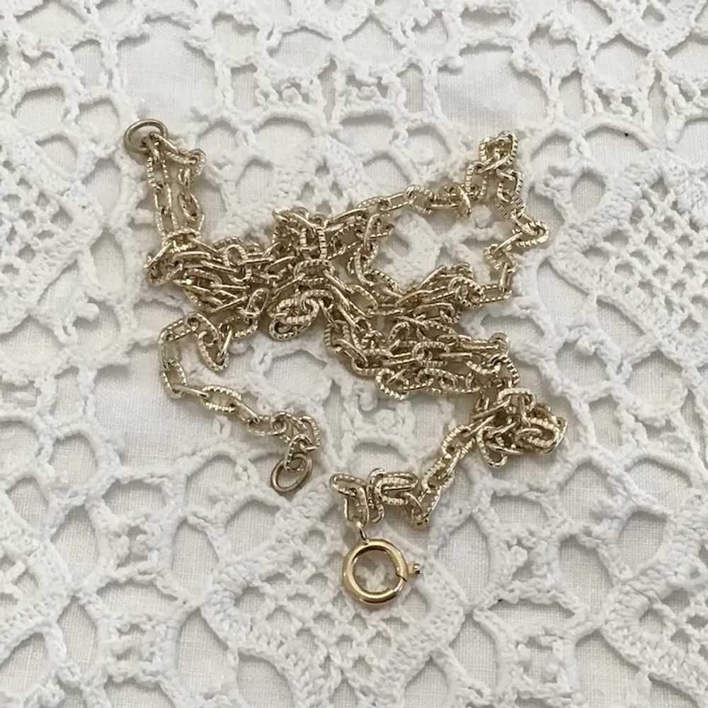 12K Gold Filled Fancy Link Chain Necklace - image 5