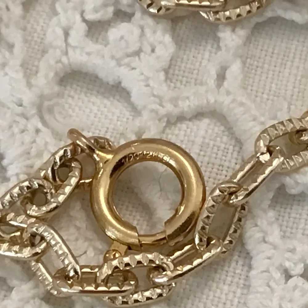 12K Gold Filled Fancy Link Chain Necklace - image 6
