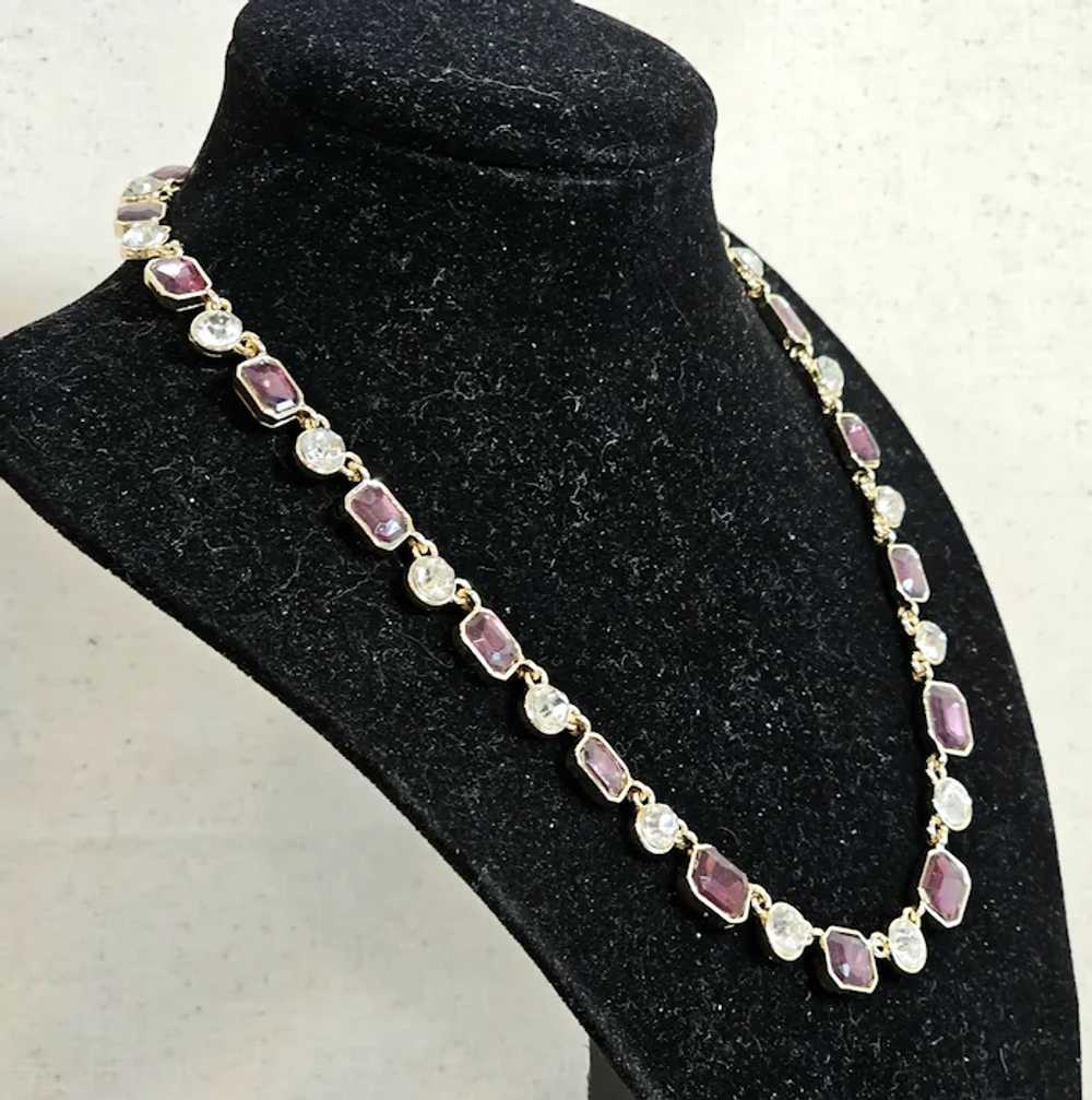 Gorgeous Vintage Designer ANNE KLEIN Purple Stone… - image 4