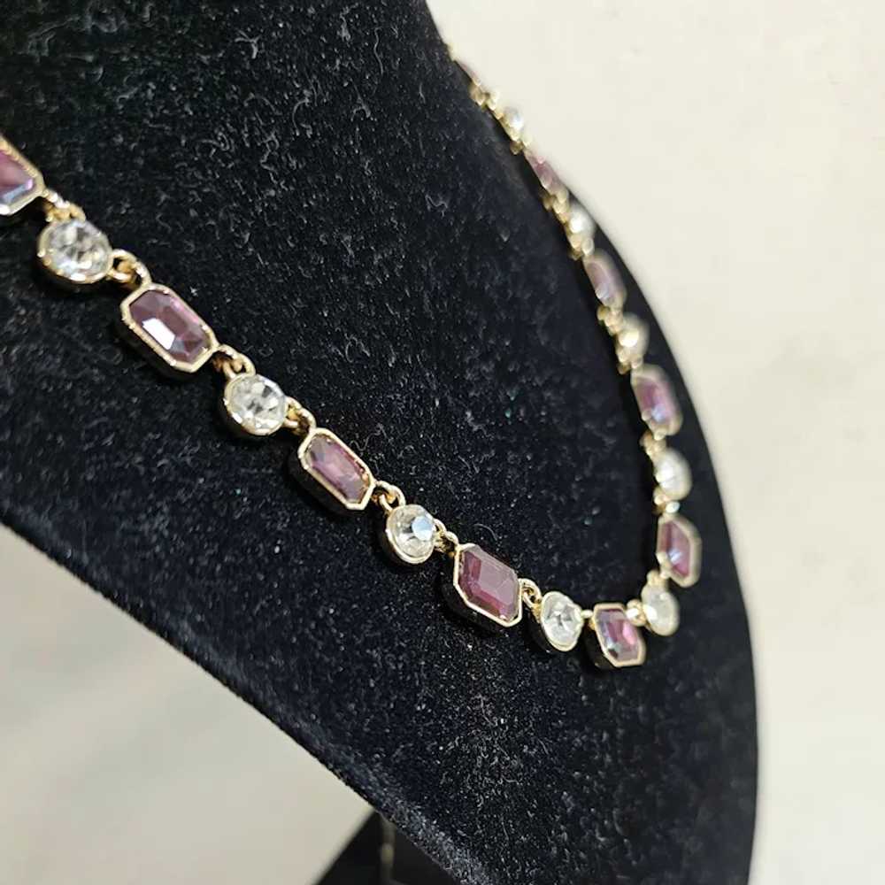 Gorgeous Vintage Designer ANNE KLEIN Purple Stone… - image 6