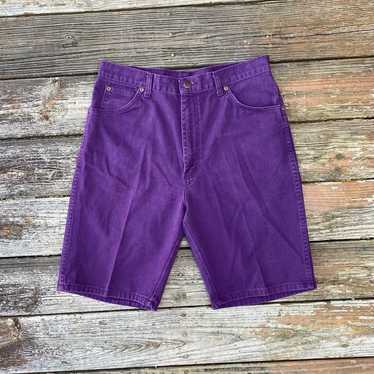 Vintage 1990s Purple Denim Shorts Mens Size 33