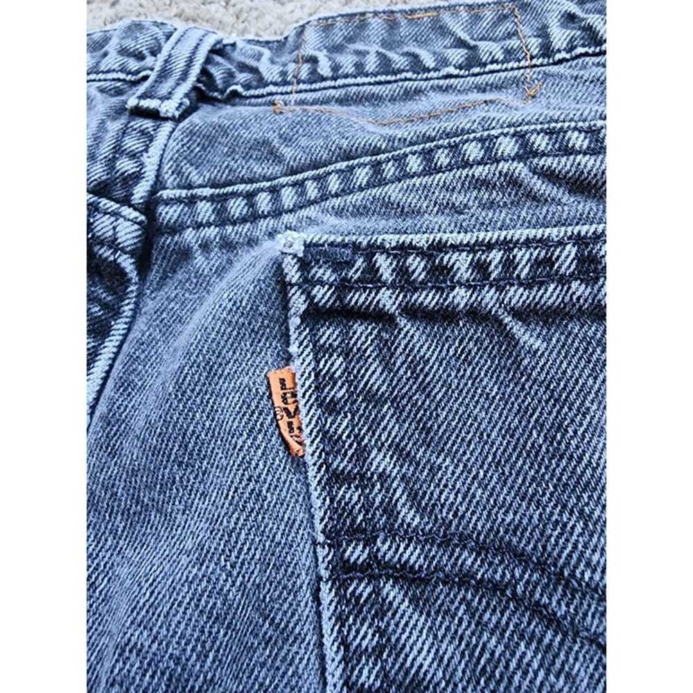 Vintage Levis Orange Tab Jeans Mens 35 x 24 Black… - image 8