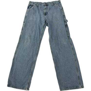 Vintage RK Brand Workwear Light Wash Denim Cargo … - image 1