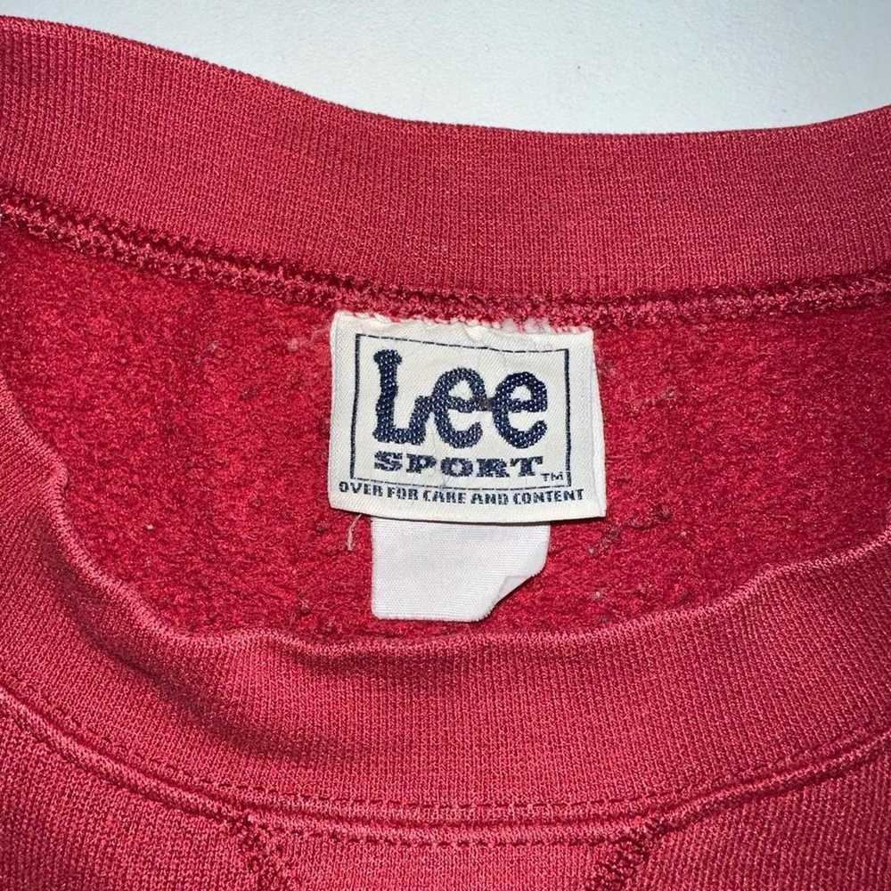 Vintage 1990s Lee Sport Red Crewneck Sweatshirt B… - image 3