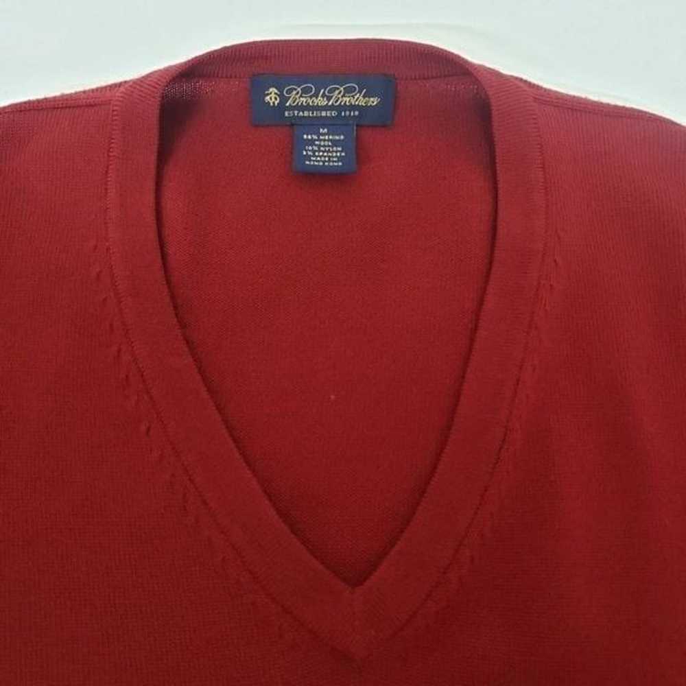 Brooks Brothers Merino Wool Blend V-Neck Sweater … - image 11