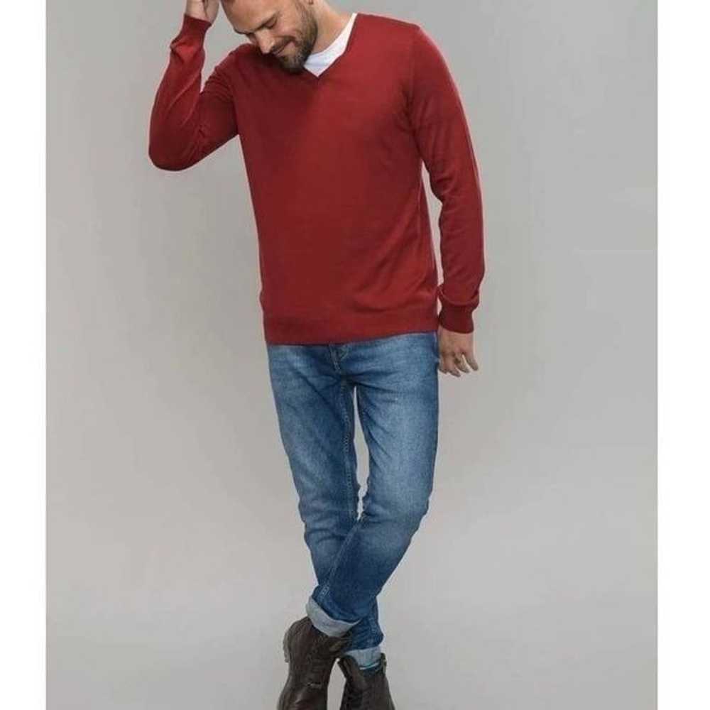 Brooks Brothers Merino Wool Blend V-Neck Sweater … - image 2