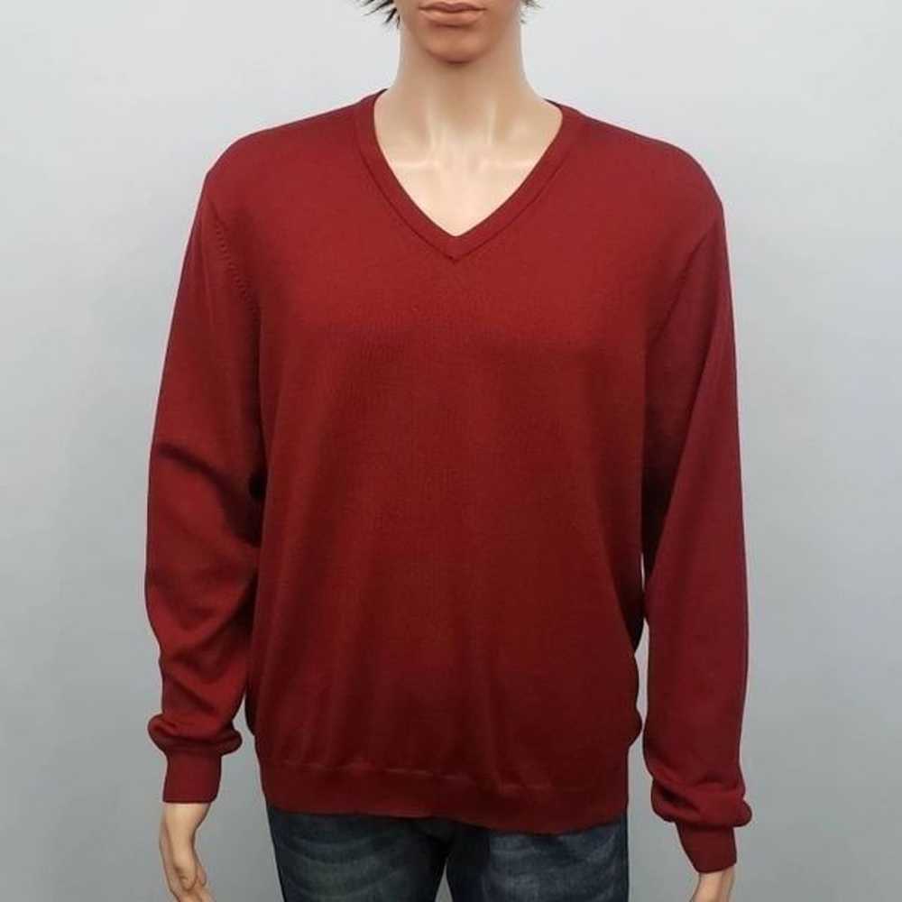 Brooks Brothers Merino Wool Blend V-Neck Sweater … - image 3