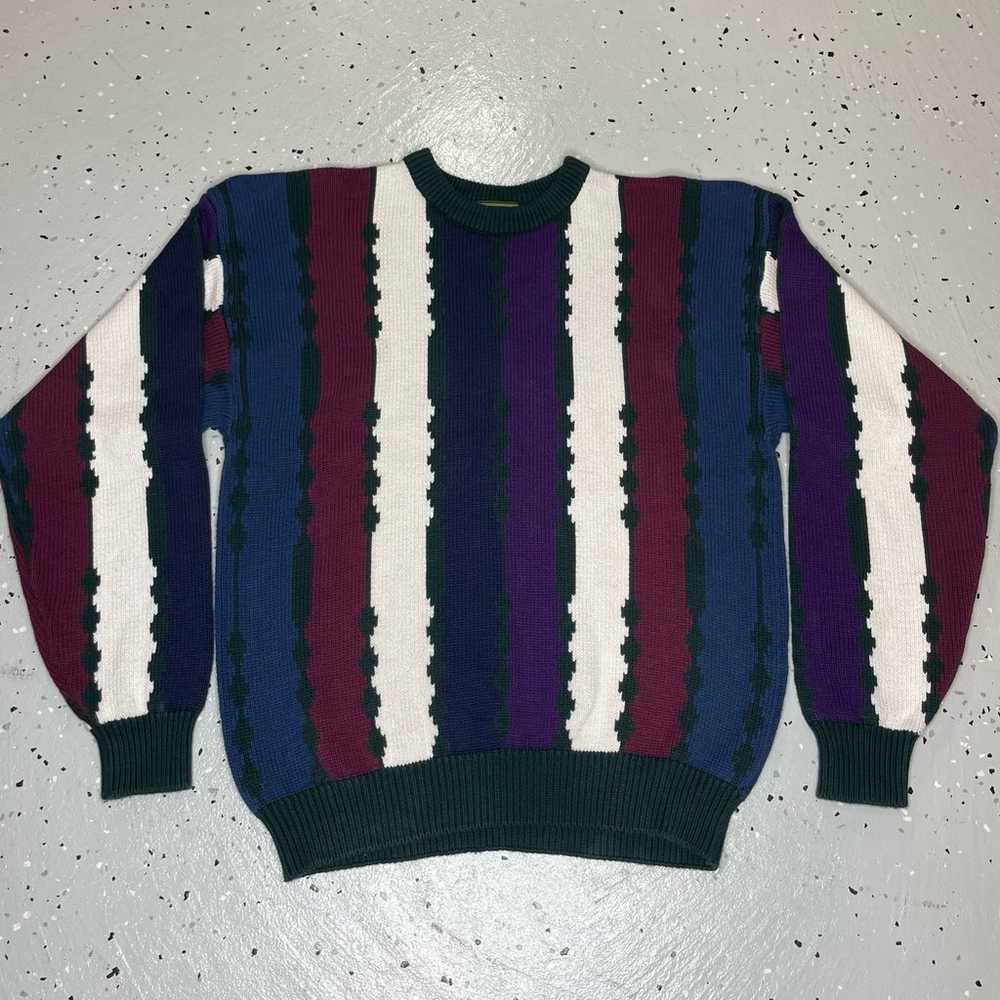 Vintage Croft & Barrow Striped Sweater Adult Size… - image 2