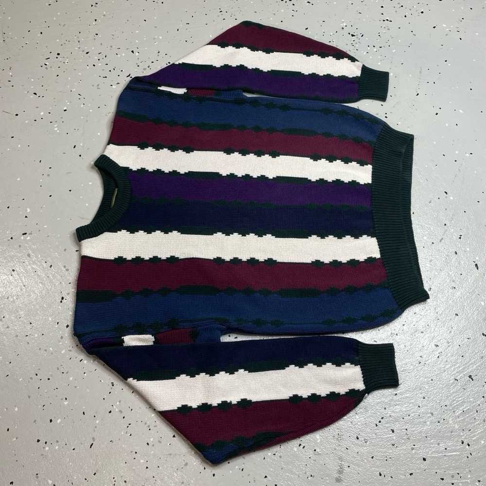 Vintage Croft & Barrow Striped Sweater Adult Size… - image 4