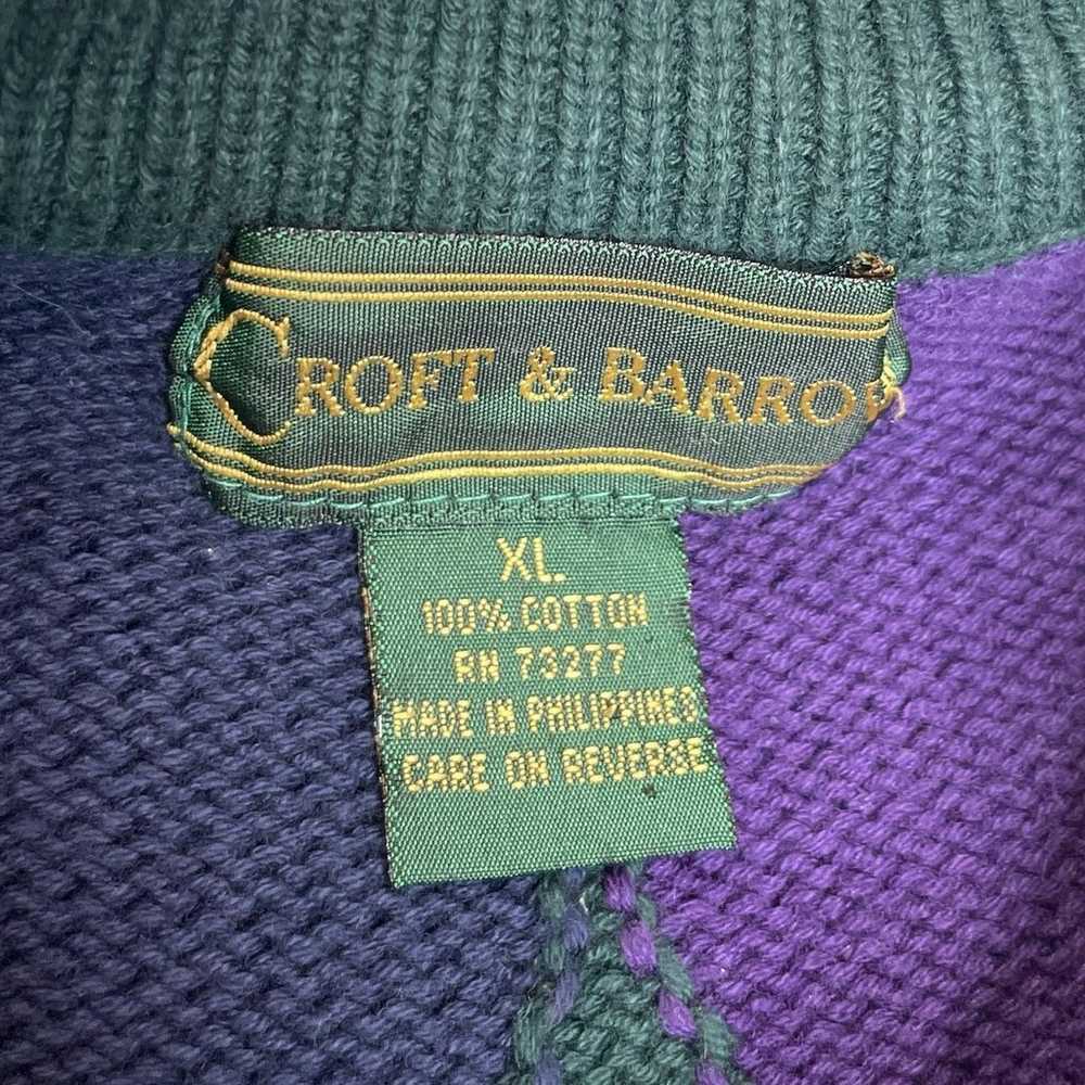 Vintage Croft & Barrow Striped Sweater Adult Size… - image 7